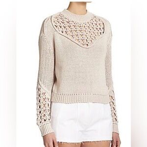 3.1 Phillip Lim Beige Open-Knit Sweater